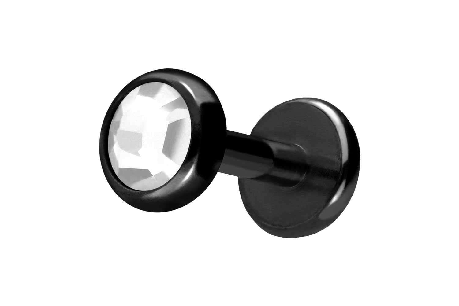 Titan Labret mit Push Fit KRISTALLDISC